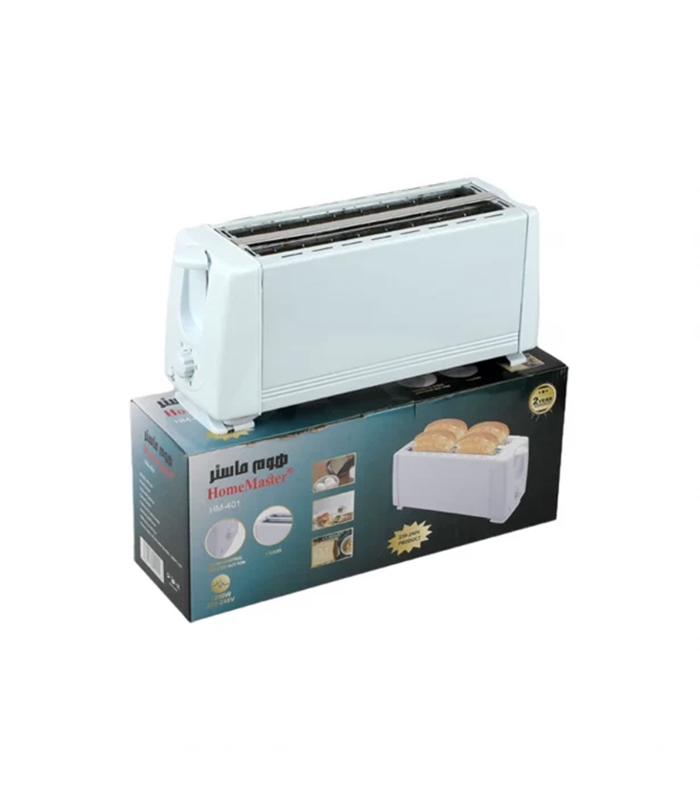 HM-400 HOMEMASTER BREAD TOASTER 4 SLICE SILVE