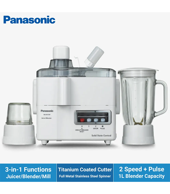 MJ-M176P PANASONIC BLENDER 3IN1 MALAYSIA WHITE