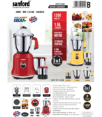 SF5912GM Sanford Grinder Mixer 3 in 1 - 1.5L, 1200W, Multicolor